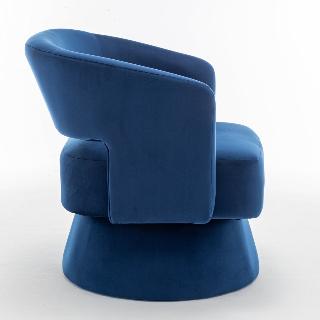 Velvet 360° Swivel Barrel Accent Chair