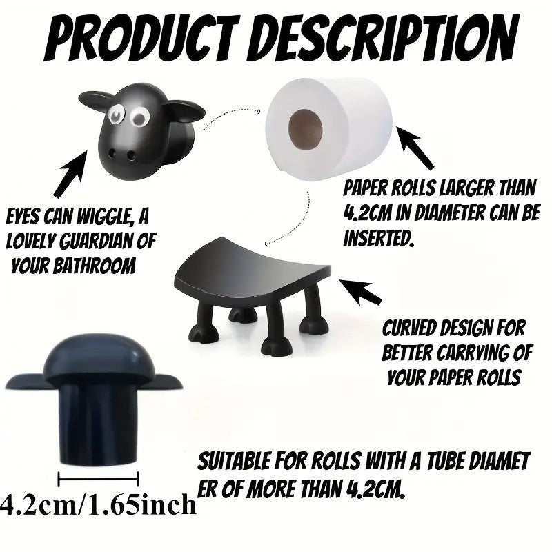 Sheep-Shaped Toilet Paper Holder – Decorative Bathroom Storage Rack