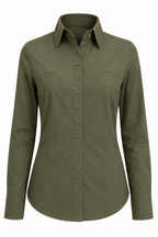 Loden Green Cool Ride™ Women’s Western Riding Shirt