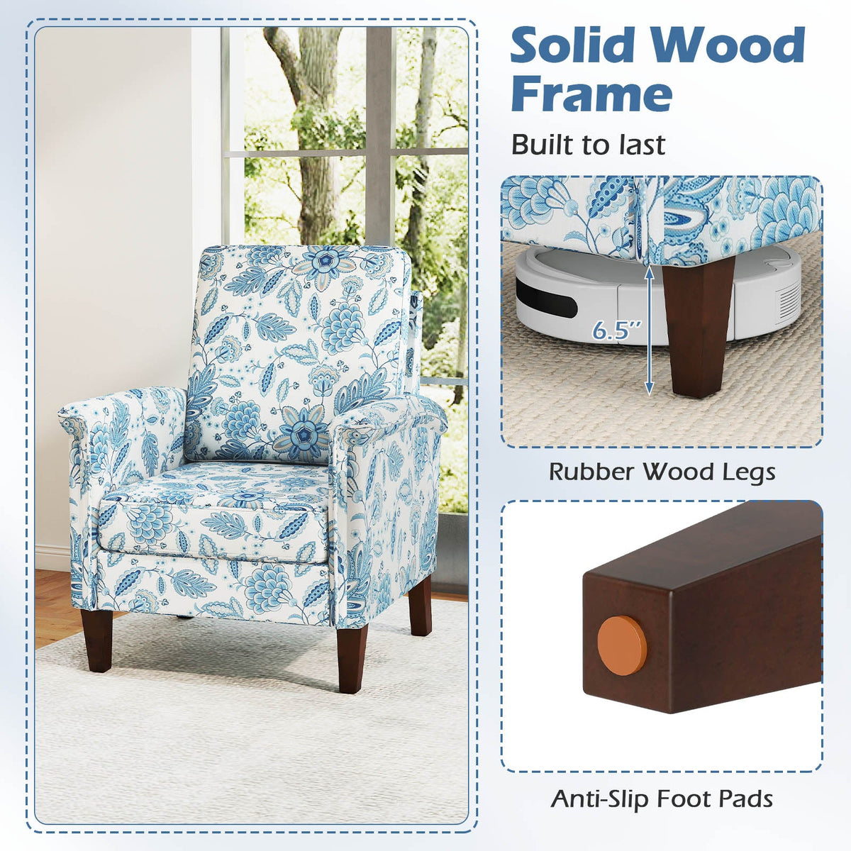 Floral Farmhouse Boho Accent Chair