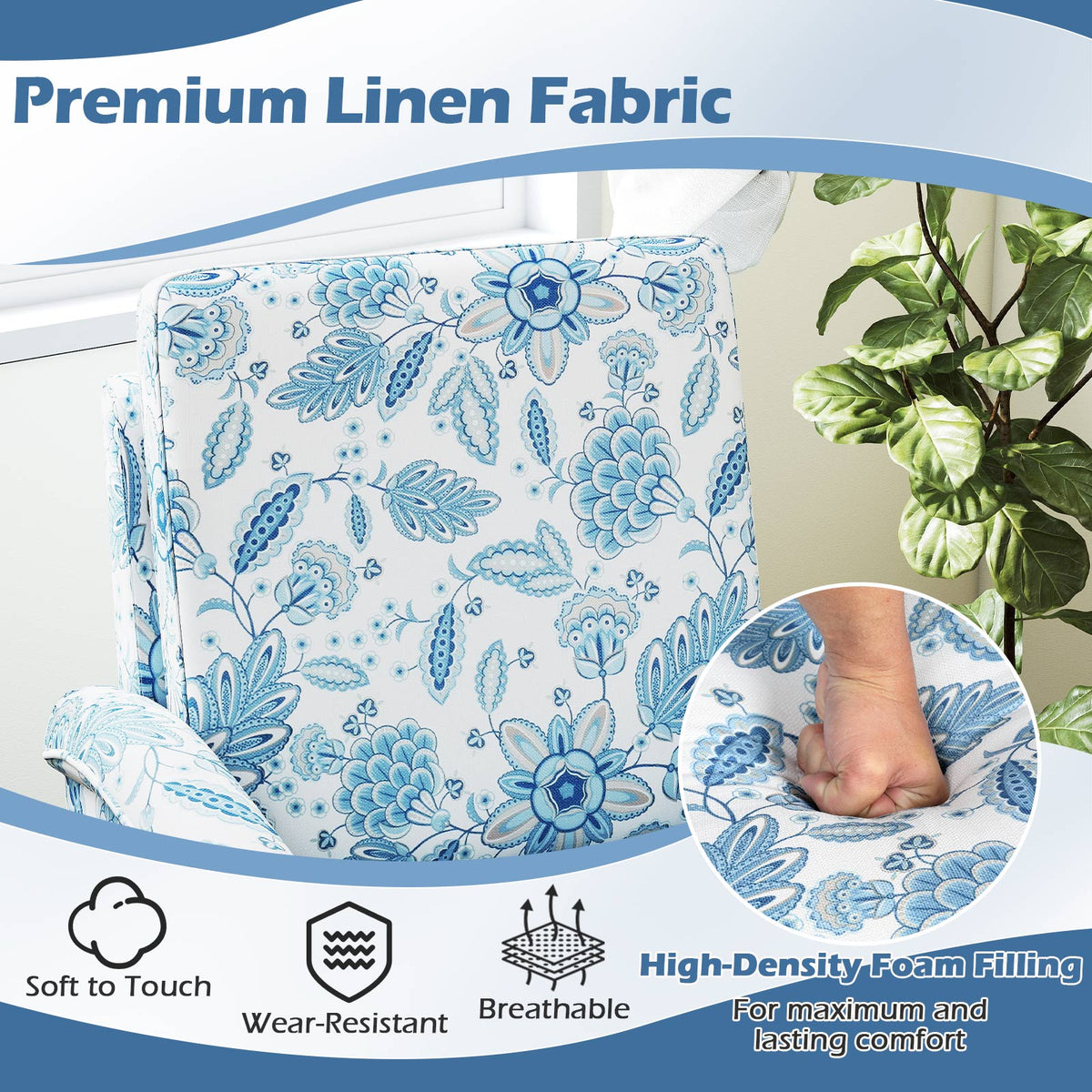 Floral Farmhouse Boho Accent Chair