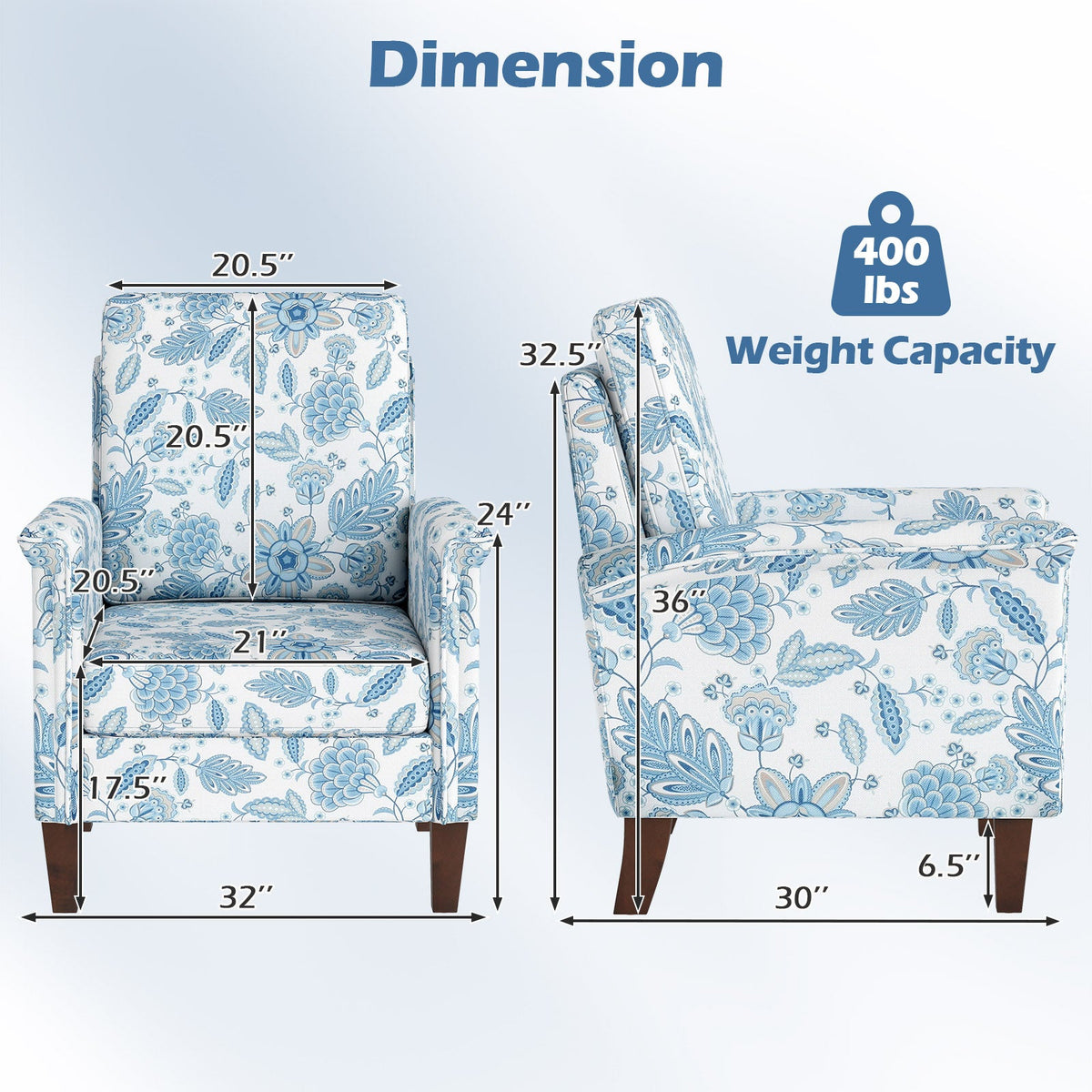 Floral Farmhouse Boho Accent Chair