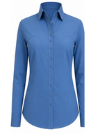 French Blue Cool Ride™ Women's Western Riding Shirt