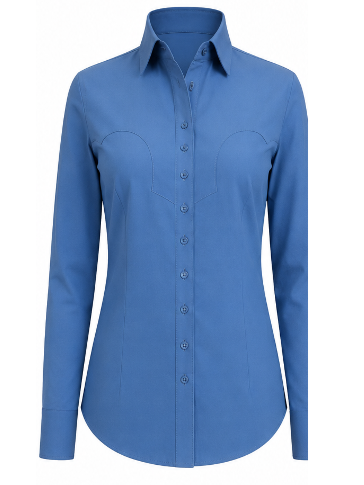 French Blue Cool Ride™ Women's Western Riding Shirt