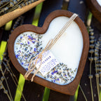 Lavender Heart Dough Bowl Candle