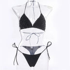 Luxury Pearl Halter Bikini Set