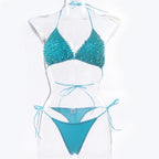 Luxury Pearl Halter Bikini Set