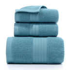 3-Piece Thick Cotton Bath & Face Towel Set