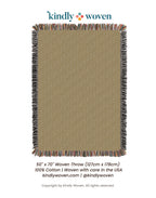 Golden Herringbone Reversible Cotton Throw Blanket