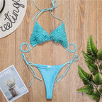 Luxury Pearl Halter Bikini Set