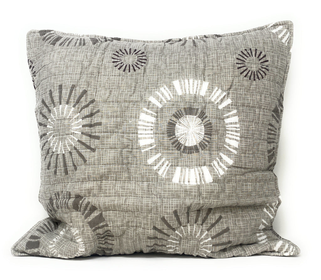Taupe Floral Geometric Pillow Covers – 2 Pack