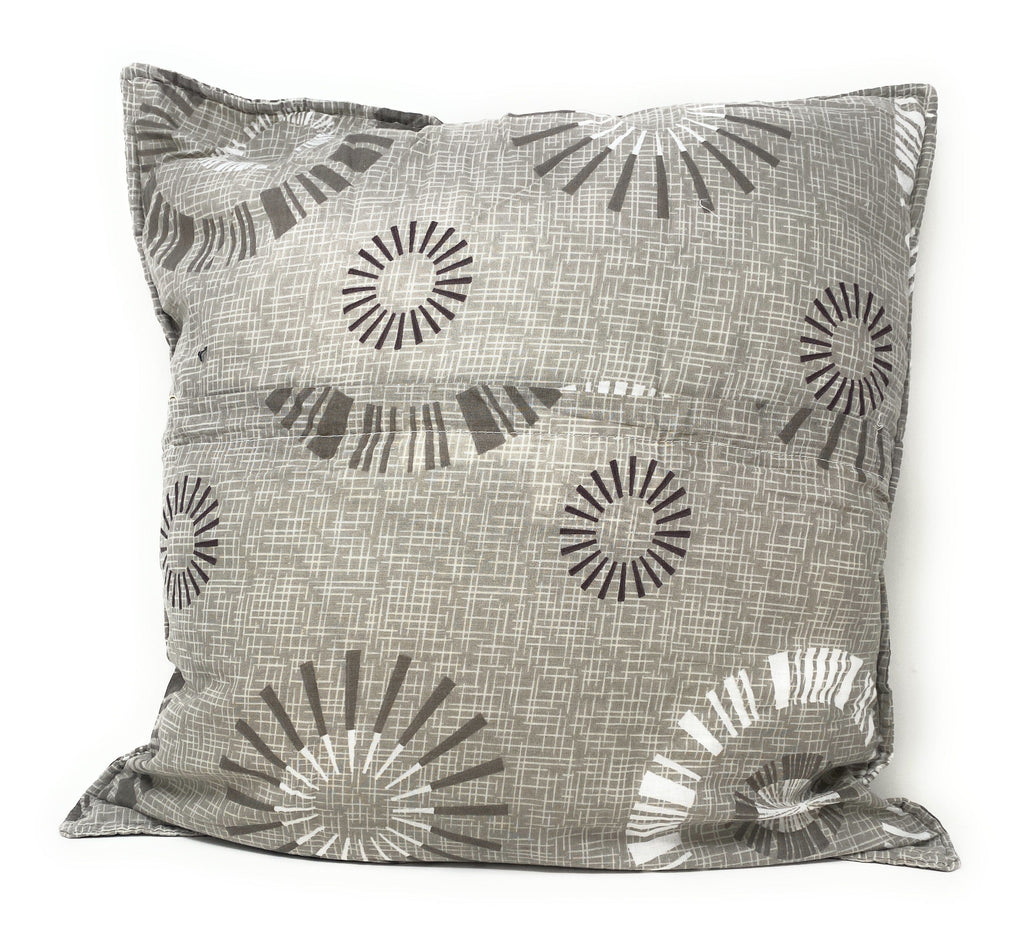 Taupe Floral Geometric Pillow Covers – 2 Pack