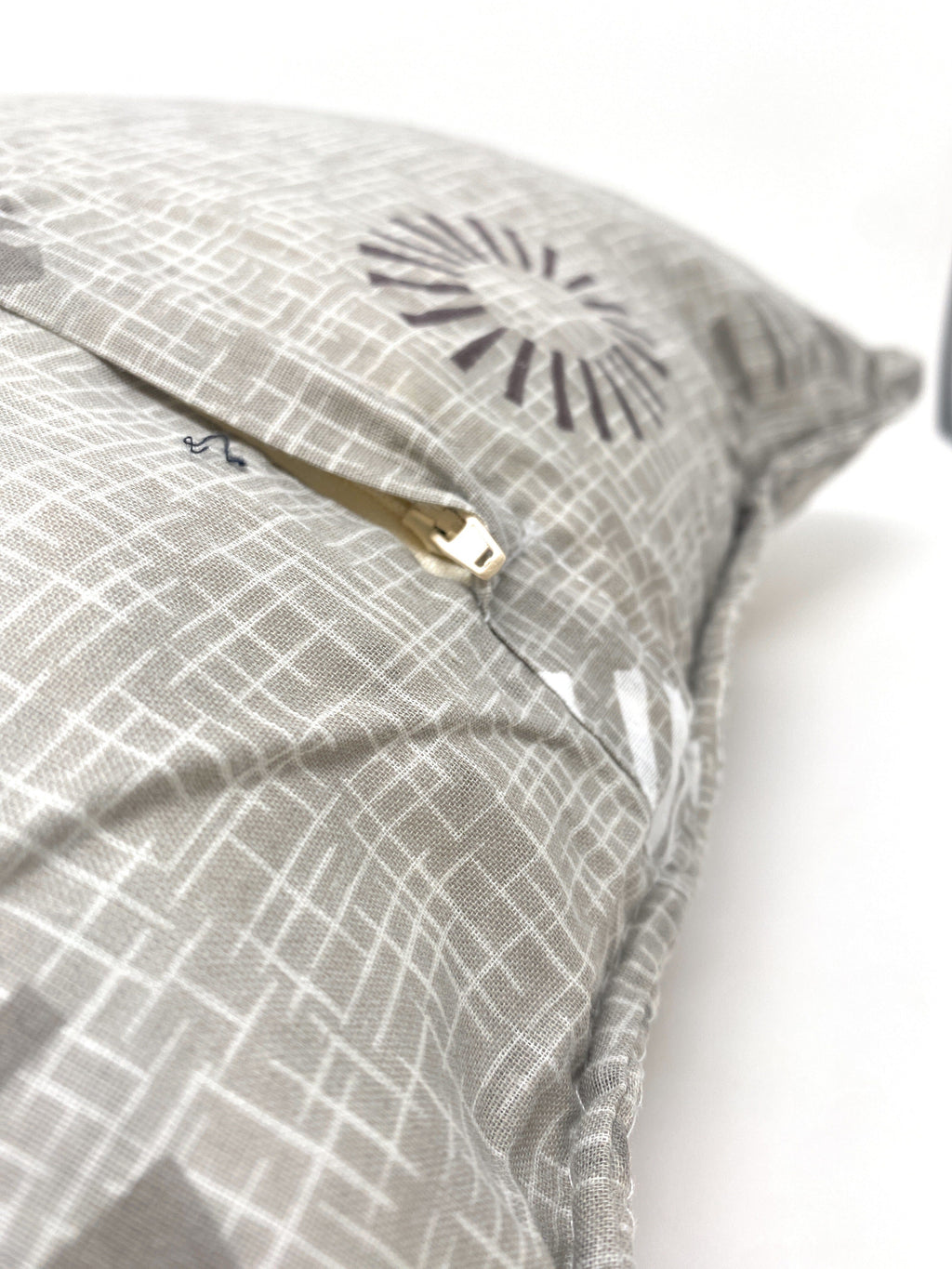 Taupe Floral Geometric Pillow Covers – 2 Pack