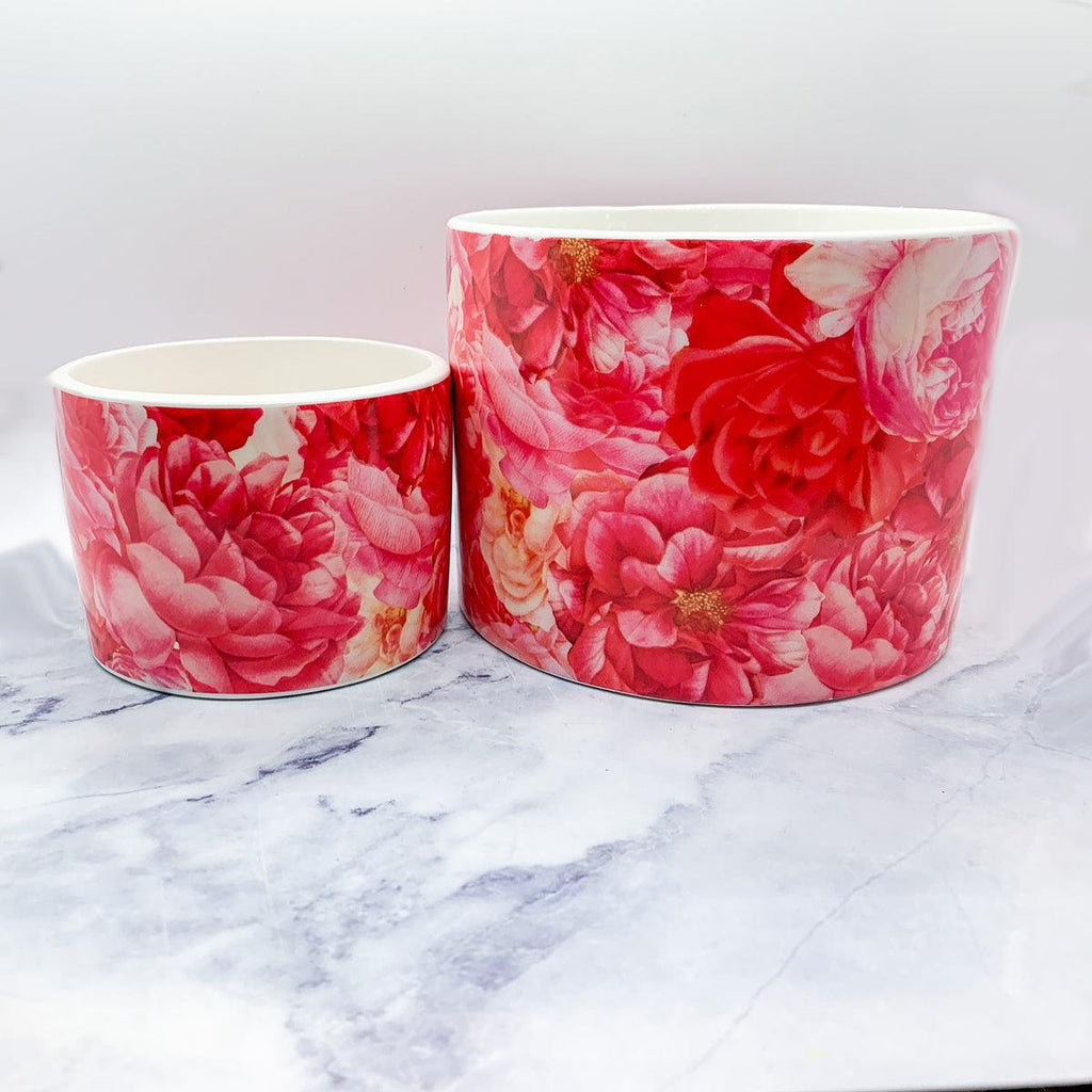 Rose Marie Floral Ceramic Cachepot