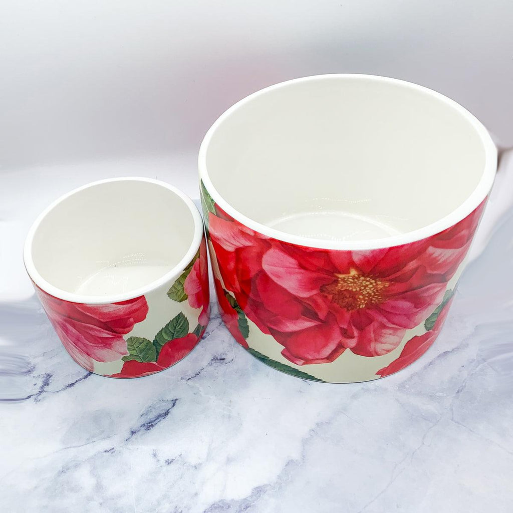 Rose Marie Floral Ceramic Cachepot