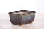 Willow Bonsai Ceramics Rectangle Deep Bonsai Pot 6 Inch – Higher‑Profile Rectangular Ceramic Bonsai & Succulent Planter with Accentuated Rim, High‑Fired Frost‑Proof Stoneware, Handmade in USA (Starry Night)