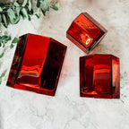 Red & Gold Mercury Candle Holder Vase
