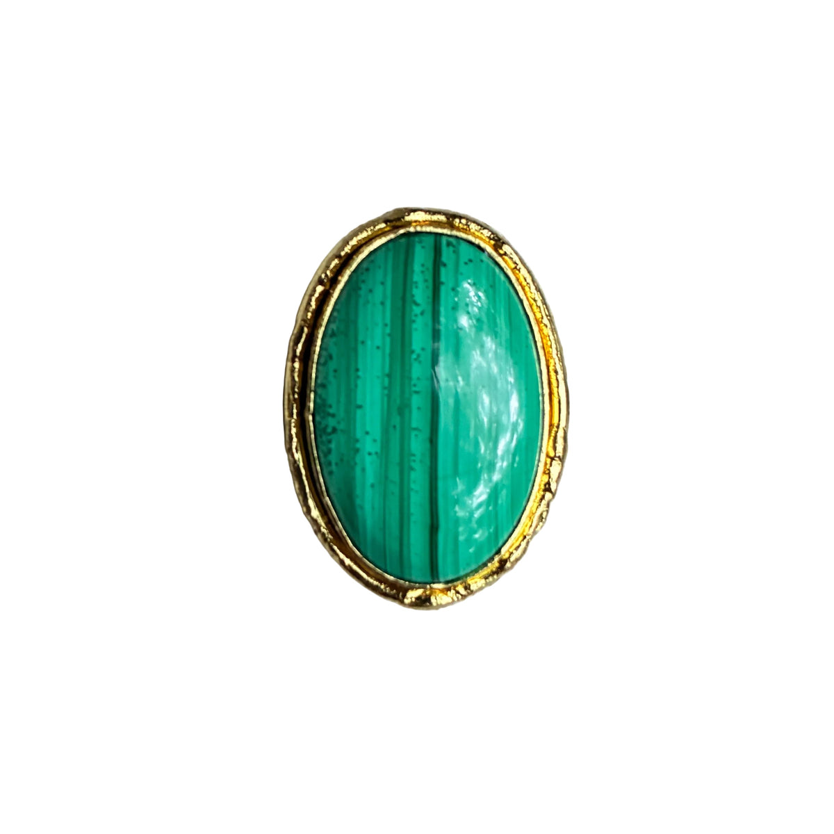 French Malachite Ring Adjustable