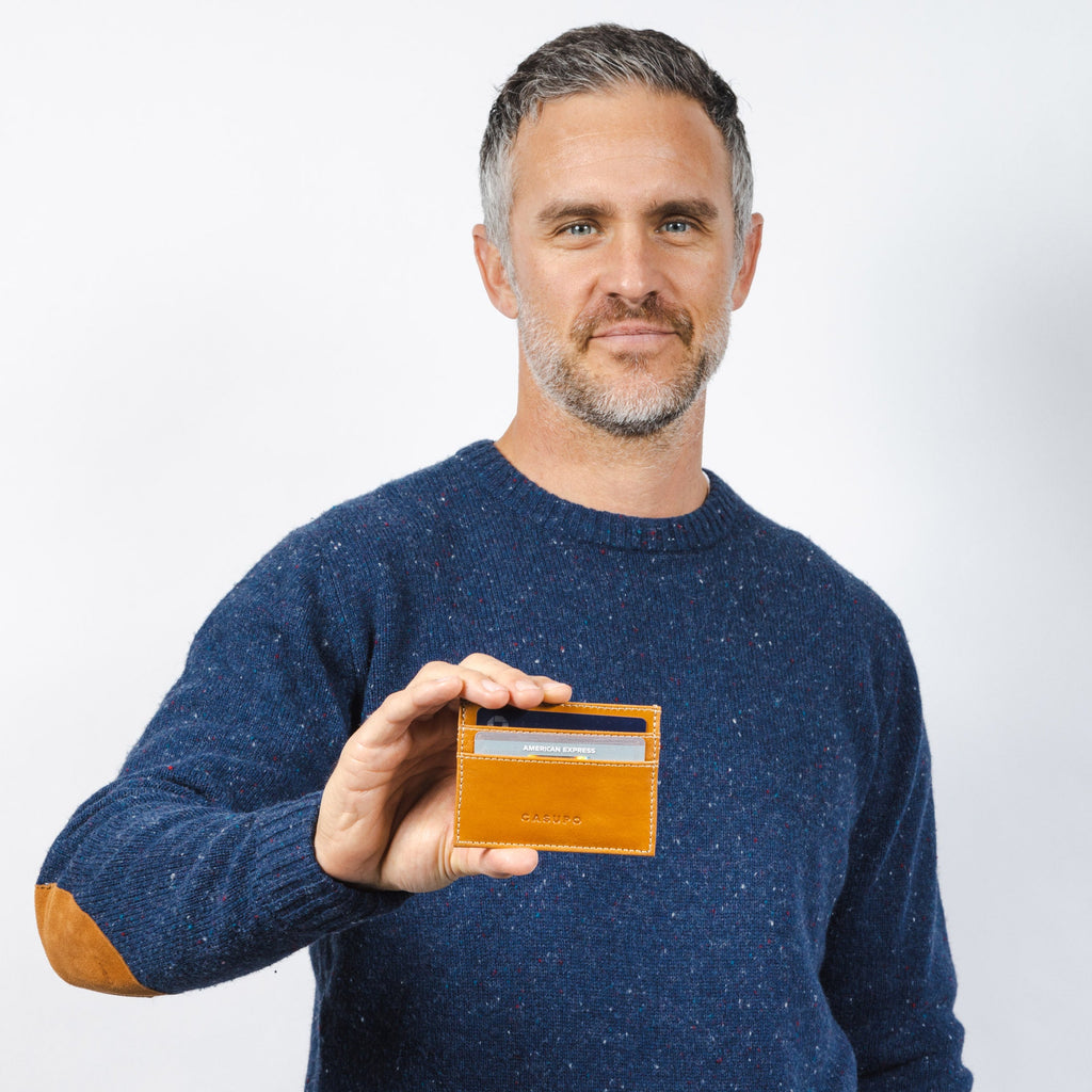 Slim Card Holder Wallet with RFID Protection - Natural