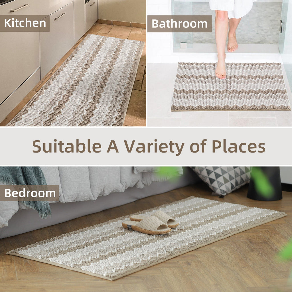 Kasentex Soft Absorbent Bath Rug - Plush Bathroom Mat