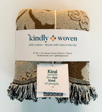 Golden Herringbone Reversible Cotton Throw Blanket