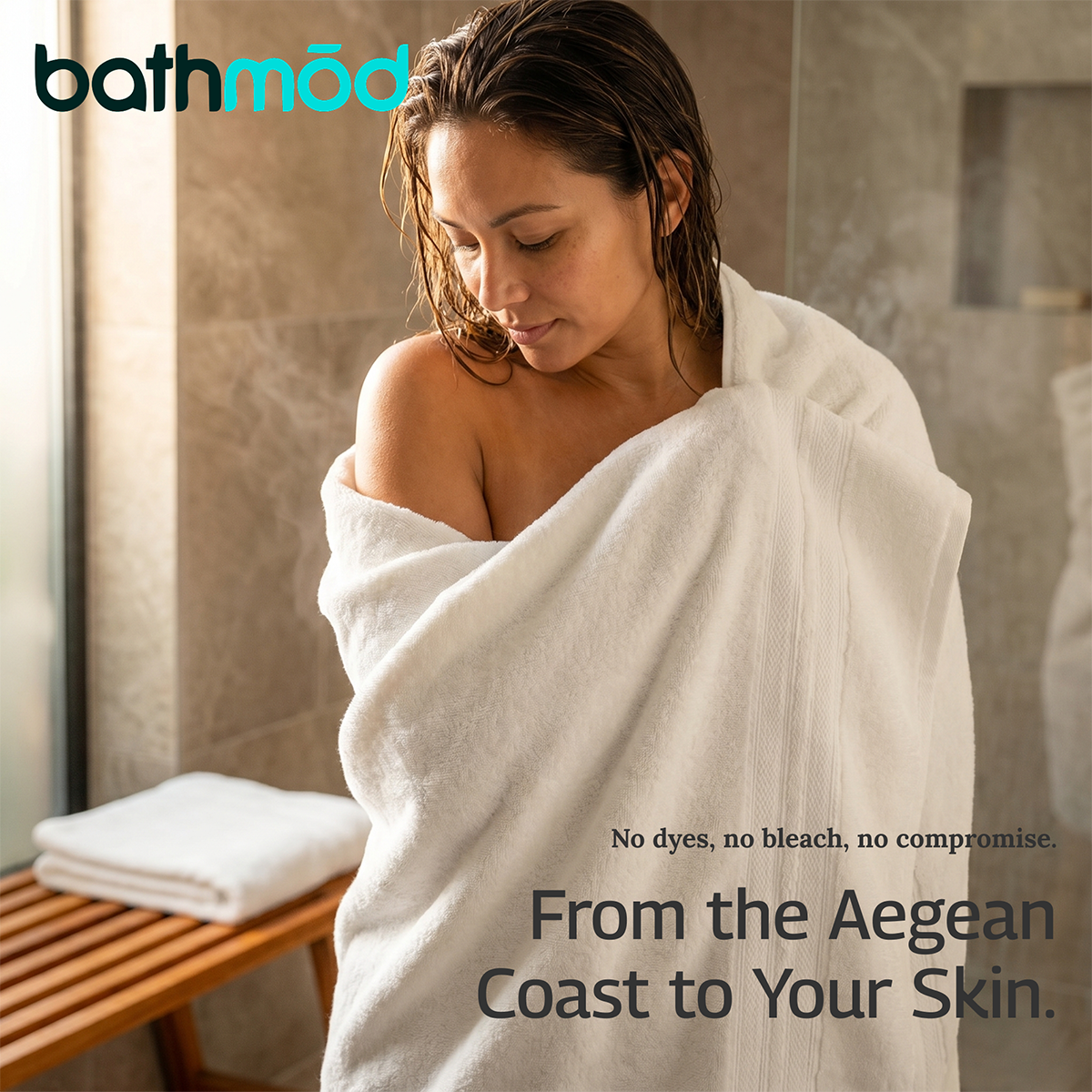 Luxury Organic Turkish Cotton Bath Towels – 4 Pack  Description