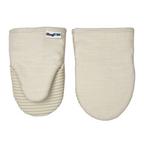 3-Piece Magnetic Cotton Oven Mitt & Pot Holder Set – Vanilla Cream