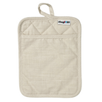 3-Piece Magnetic Cotton Oven Mitt & Pot Holder Set – Vanilla Cream