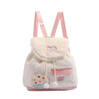 Autumn and winter fluffy backpack purse mini, fashionable female sweet plush backpack small, versatile student bag, toddler purse