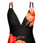 Women’s Floral Backless Push-Up One-Piece Swimsuit