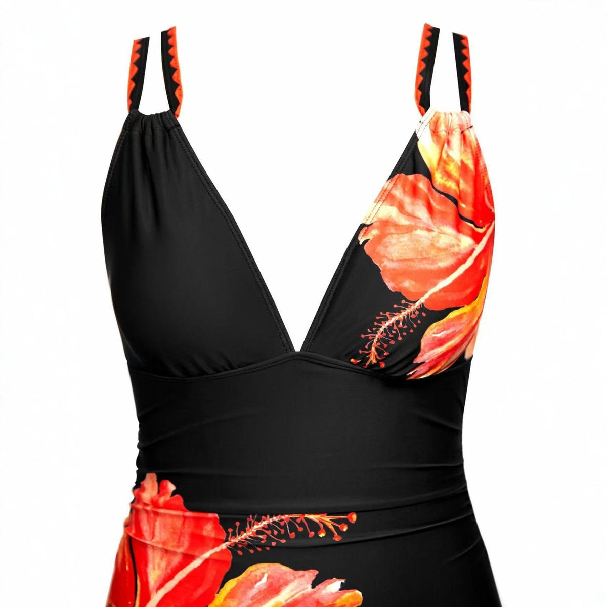 Women’s Floral Backless Push-Up One-Piece Swimsuit