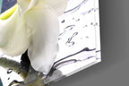 Spa Candle Orchid And Stones Glass Wall Art