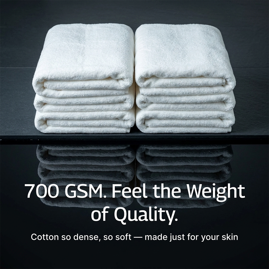 Luxury Organic Turkish Cotton Bath Towels – 4 Pack  Description