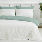 Two-Tone Bamboo Viscose Duvet Cover + 2 Shams Set