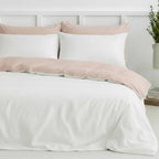 Two-Tone Bamboo Viscose Duvet Cover + 2 Shams Set