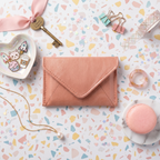 Mini Envelope Wallet With RFID protection - Pearl Pink
