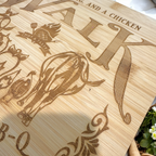 A Cow, A Pig & A Chicken Cutting Board