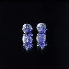 1.2 Carat Lab Created Blue Sapphire Turtle Stud Earrings
