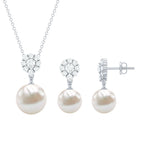 Genuine Freshwater Pearl Flower Jewelry Set for Brides