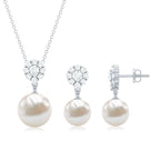 Genuine Freshwater Pearl Flower Jewelry Set for Brides