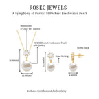 Genuine Freshwater Pearl Flower Jewelry Set for Brides