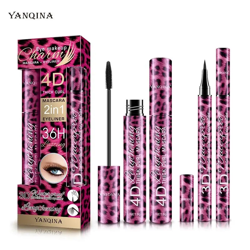 Waterproof Eye Makeup Set – Eyeliner, Mascara & Brow Pencil