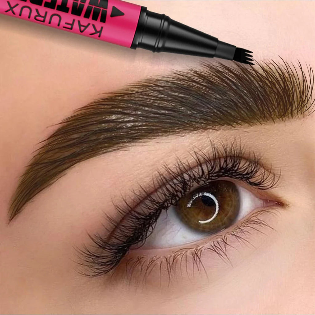 Waterproof 4-Tip Brow Pen – Natural Hair-Stroke Eyebrow Pencil