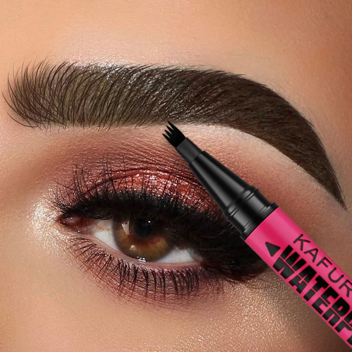 Waterproof 4-Tip Brow Pen – Natural Hair-Stroke Eyebrow Pencil