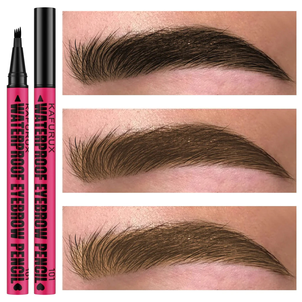 Waterproof 4-Tip Brow Pen – Natural Hair-Stroke Eyebrow Pencil