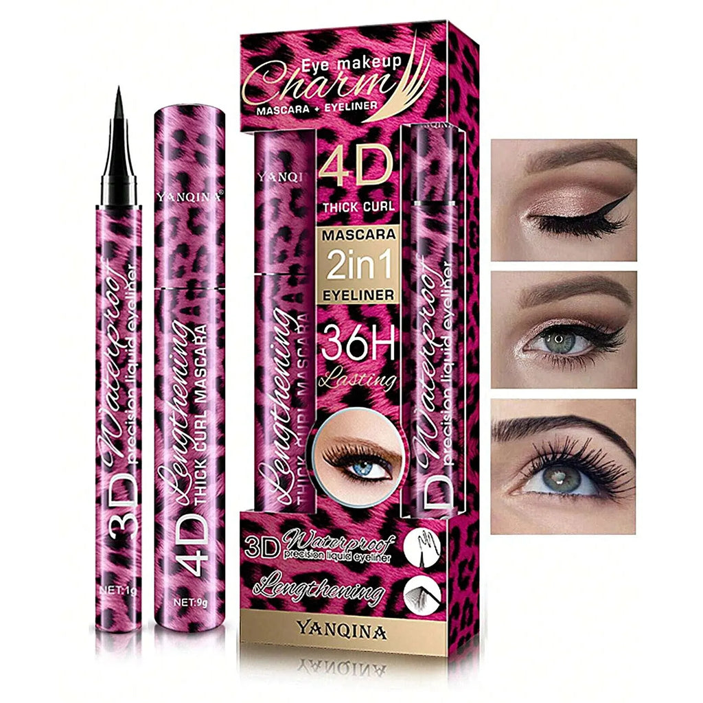Waterproof Eye Makeup Set – Eyeliner, Mascara & Brow Pencil