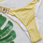Shimmer Crystal Halter Bikini Set