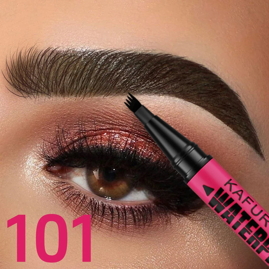 Waterproof 4-Tip Brow Pen – Natural Hair-Stroke Eyebrow Pencil
