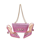 Women's Shoes and Bag Set with Pointed Toe EDN349