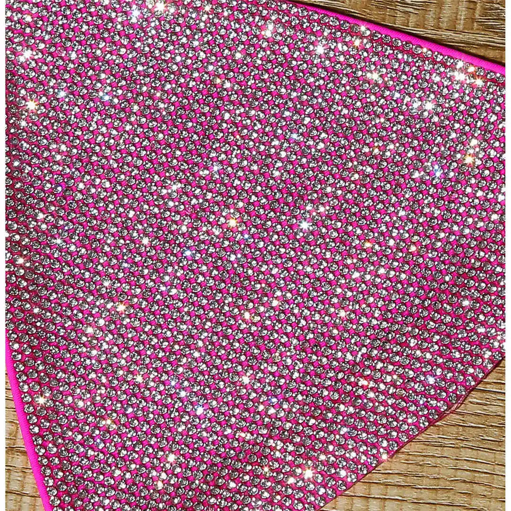 Shimmer Rhinestone Halter Bikini Set